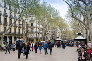 Las Ramblas city boardwalk