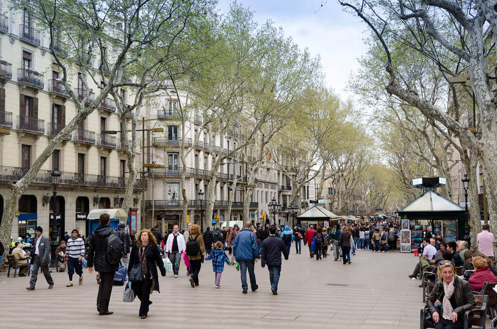 Las Ramblas Las Ramblas city boardwalk