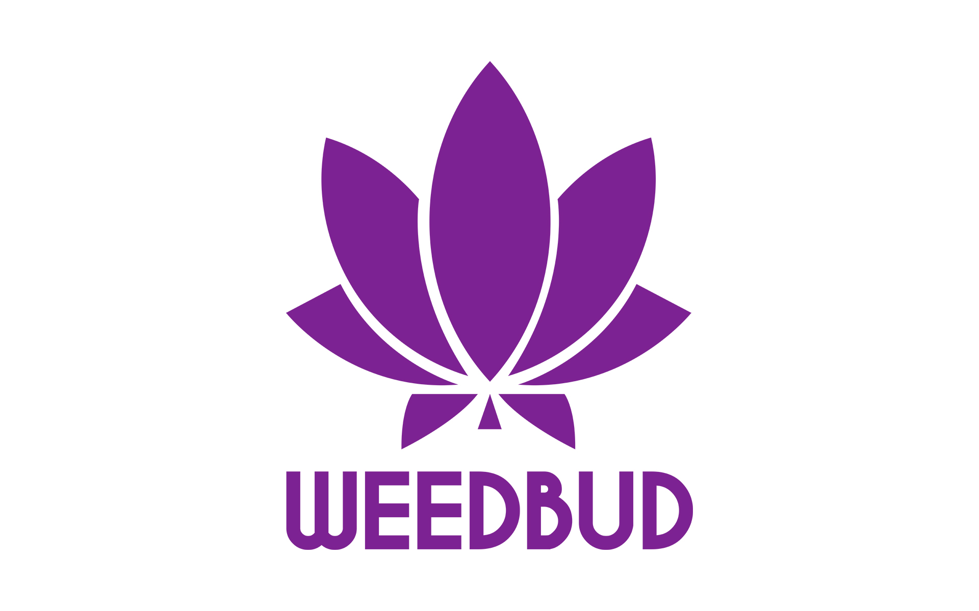 Weed Buddy Logo Purple with a Marijuana Leaf